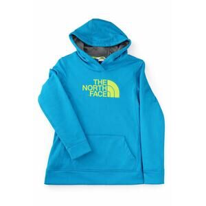 The North Face Hoodie Womens Large Blue Pullover Logo Sweatshirt